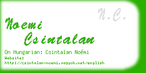 noemi csintalan business card